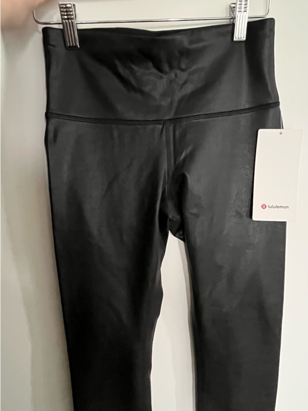 Lululemon athletica Faux-Leather High-Rise Leggings in Black Ladies size 6